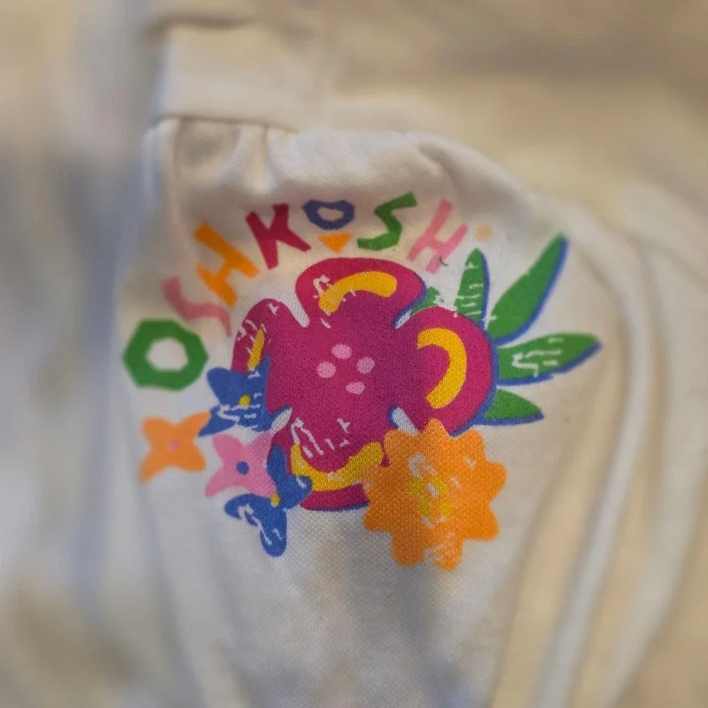 Vintage OshKosh B'Gosh Dress Floral Jumper Dress & Top Girls 5 Excellent